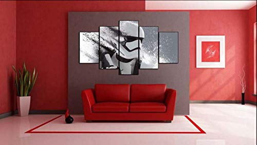 104Tdfc Bilder Dekorative malerei Spray malerei leinwand malerei 5 stück Stormtrooper, 5 Panel auf Leinwand Wandbild, Möbel Art Deco, Rahmen von 104Tdfc