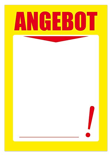 DIN A4 Design-Papier-222 mit 100 Blatt, ANGEBOT gelb, 90g Papier für Einzelhandel für Angebote/Peisauszeichnung von 4WAY Verlag