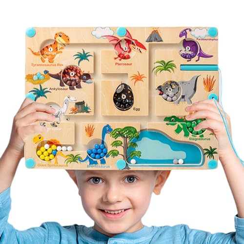 AALLYN Magnetisches Labyrinthbrett, Magnetfarb- und Zähllabyrinth | Magnetisches Labyrinthbrett für Kinder | Magnetisches Farblabyrinth-Sortierbrettspiel, Magnetlabyrinth-Spielzeug für Kinder, von AALLYN