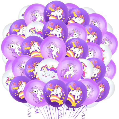 42 Pcs Unicorn Geburtstag Einhorn Geburtstagsdeko, Einhorn Ballon Set, Unicorn Party Decorations, Einhorn Deko Luftballons, Unicorn Luftballon, Geburtstagsdeko Mädchen Unicorn, Unicorn Party Deko von ACIRIHO