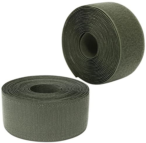 AERZETIX - C66004 - Klettband/-rolle 50 mm 5 meter - organizer/kabelbinder - band für kleidersäcke - aus polyamid und polyester - farbe: olivgrün von AERZETIX