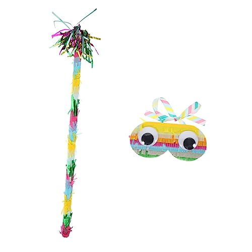 Alipis 5 Sätze Piñata Party-pinata-spiel Mexikanisches Partyzubehör Süßigkeiten Spielzeug Dekoration Für Geburtstagsfeiern Pinata-stick-jungs Spielzeuge Gläser Kind Papier Schlag Den Ball von Alipis