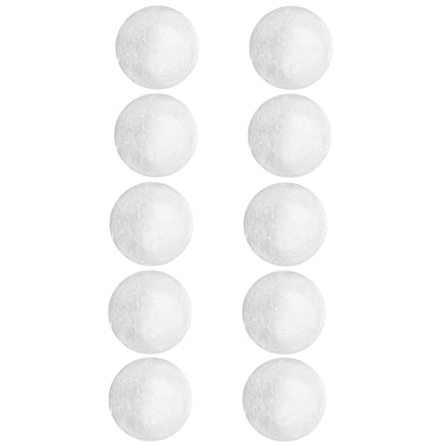 Aymzbd 10 Stück Weiße Polystyrol Schaumstoff Kugeln für Weihnachtsbaum Dekoration, DIY, Farbe, Kinderhandwerk, Weiß, 6cm von Aymzbd