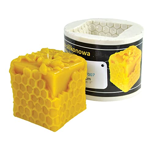 Kerzengießform Wabenwürfel Silikonform Kerzen Bienenwachs Waben Biene von BIENE24.DE
