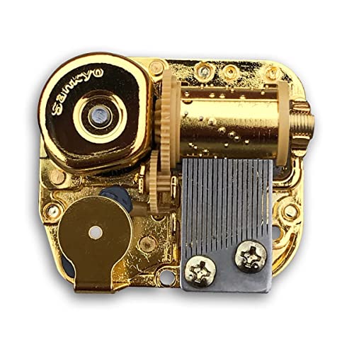 BinkeGG Spieluhr Ersatzteile Golden Uhrwerk Sankyo Musikalischer Mechanismus für DIY Spieldose (Option 60 Melodien) (Amazing Grace) von BinkeGG