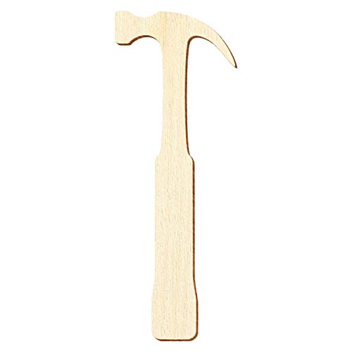 Holz Hammer - 3-50cm Deko Basteln, Pack mit:10 Stück, Größe:4cm von Bütic GmbH