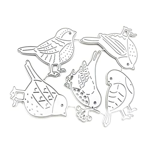 Metall-Stanzschablone mit Vögeln für Scrapbooking, Alben, Papierkarten, Vorlage, Metall-Stanzformen zum Basteln von Bydezcon