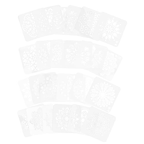 CORHAD 24 Stück Mandala Vorlagen Schablonen DIY Malvorlagen Wandmalerei Zubehör Zeichnungsvorlagen Malwerkzeuge DIY Zubehör Malzubehör Zeichenwerkzeuge von CORHAD