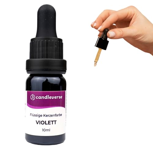 Candleverse Premium Flüssige Kerzenfarbe Violett | Hochkonzentrierte Farbe für DIY Kerzenherstellung | 10ml Flasche von Candleverse