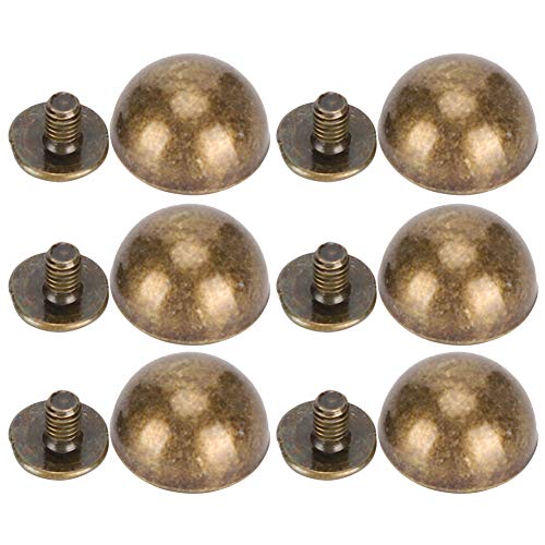 Cikonielf 30 Sätze Pilze Form Nietschraube Bronzefarbene Kuppelbolzen für Lederdekoration 12mm von Cikonielf