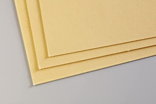 Clairefontaine 696022C - Packung mit 5 Zeichenbögen Pastelmat, ideal für Trockentechniken und Pastell, DIN A3 29,7x42 cm 360g, Gelb, 1 Pack von Clairefontaine