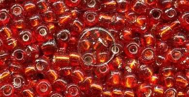 Creative-Beads Rocailles, böhmische Glasperlen, 11-0 2.0mm, 14g silbereinzug rot um Schmuck, Deko, Armband selber zu machen oder von Creative-Beads