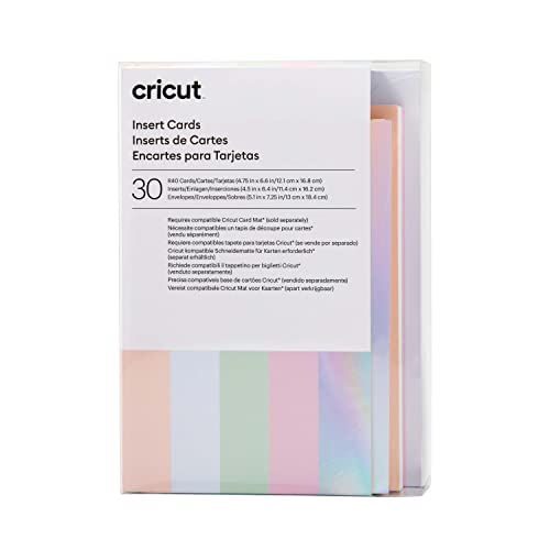 Cricut Insert Cards | Prinzessin | 12,1 cm x 16,8 cm (Cricut -Größe R40) | 30-Pack | Zur Verwendung mit Cricut Card Matte - 2x2 von Cricut