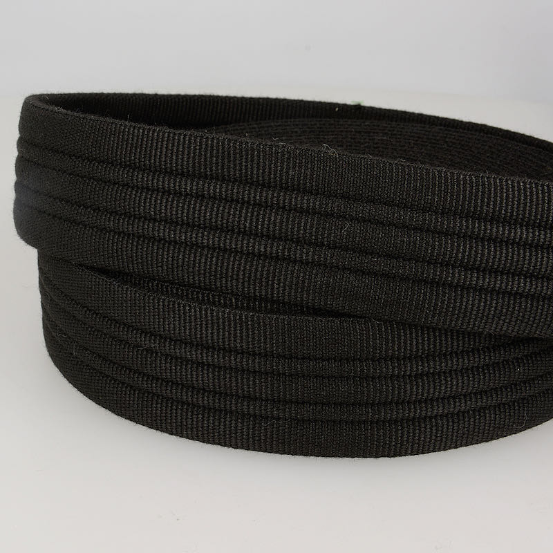 Gurtband, Webband 38 mm / unifarben- 1 Meter Länge - Schwarz