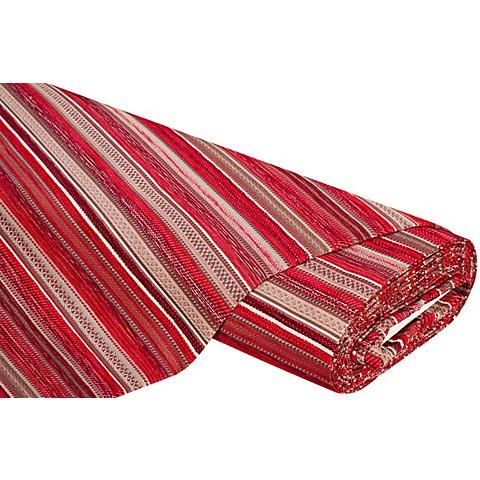 Möbelstoff Streifen "Pernitz", rot-color