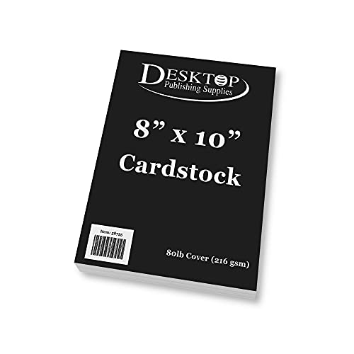 Premium-Karton, 20 x 25 cm, dicker, schwerer 36,3 kg, Schwarz, 20 Blatt von Desktop Publishing Supplies
