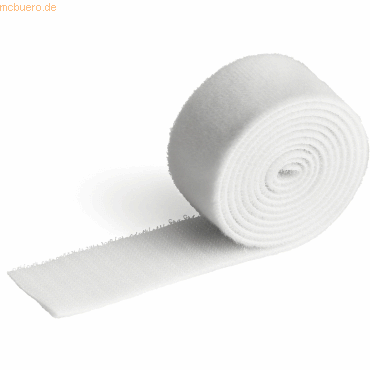 Durable Klettband-Kabelbinder Cavoline Grip 30 100x3 cm weiß von Durable