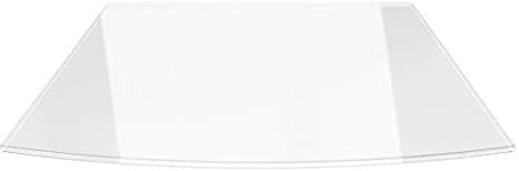 Segmentbogen 120x140cm - XXL Funkenschutzplatte Klarglas Kaminbodenplatte Glasplatte Kaminofenunterlage Ofenplatte (Segmentbogen 120x140cm ohne Silikon-Dichtung) von ECOfoxx