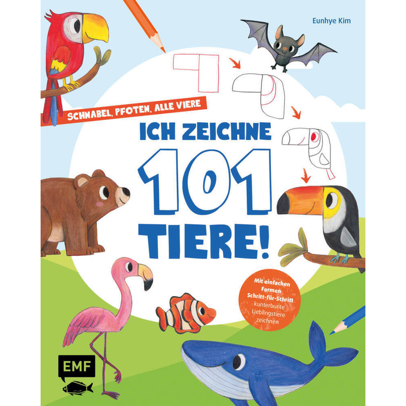 Schnabel, Pfoten, Alle Viere - Ich Zeichne 101 Tiere! - Eunhye Kim, Kartoniert (TB) von EDITION,MICHAEL FISCHER