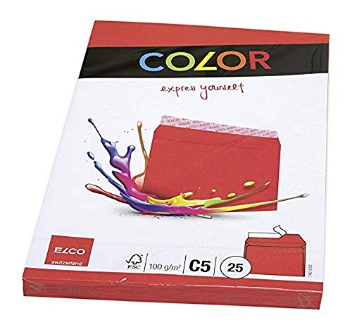 Elco 74618.92 Color Briefumschlag, C5, 100 g, intensivrot von ELCO