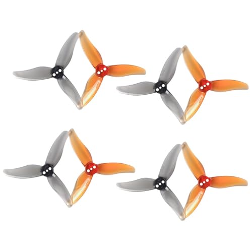 ETLIN 20Pairs 2520 2X3 64mm 3-Blatt CW CCW PC Propeller 1,5 MM Loch for FPV Freestyle 2 Zoll Micro Indoor RC FPV Drohnen (Size : 20Pairs Mix Color) von ETLIN