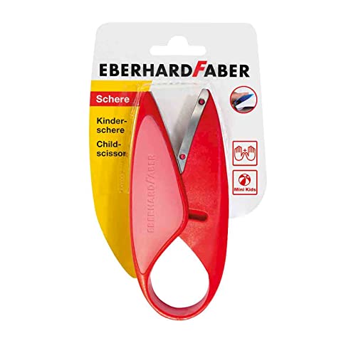 Eberhard Faber 579920 - Mini Kids Kinder-Schere in Rot, für Linkshänder und Rechtshänder geeignet, optimal zum Schneiden und Basteln von Eberhard Faber