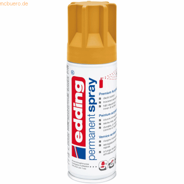Edding Acryl-Farblack Permanent Spray 5200 leuchtend bernstein 200ml von Edding
