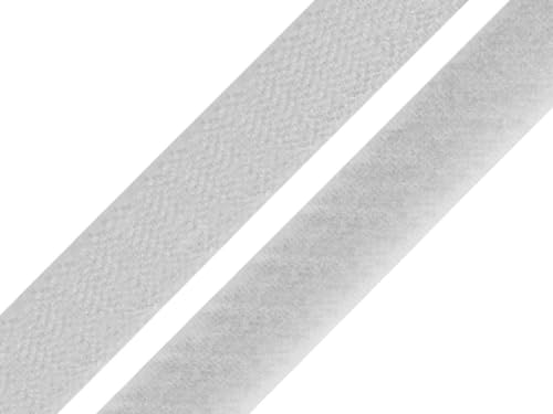 5 Meter Klettband zum Annähen Klettverschluss BAND (hellgrau, 50mm Breit - 5 Meter) von Erlif