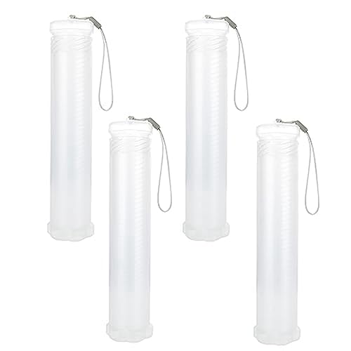 FREDY 4er-Pack Ausziehbarer Kunststoff-Pinselbehälter, Durchsichtiger Langer Pinselhalter, Aufbewahrungsbehälter für Stifte von FREDY