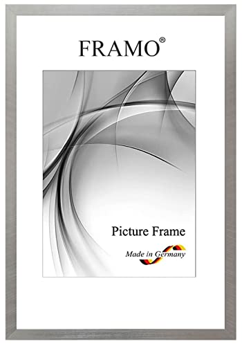 FRAMO Holz Bilderrahmen 24 x 30 cm aus Massivholz | Silber Grau | Farbe/Größe wählbar | Rahmen für Poster | Puzzle | Foto collage N°053 von FRAMO