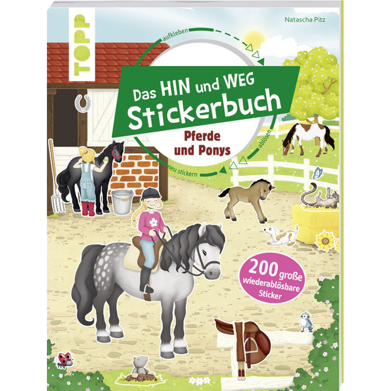 Das Hin-Und-Weg-Stickerbuch. Pferde Und Ponys - frechverlag, Taschenbuch von Frech