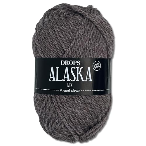 Frida's Wollhaus Drops 50 g Alaska Uni und Mix Häkeln Stricken Filzen Schurwolle 30 Farben (Mix 55 | Nougat) von Frida's Wollhaus