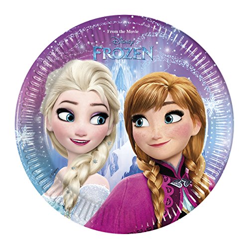 Procos 87148 Disney Frozen Northern Lights Pappteller, Ø20 cm, mehrfarbig von Frozen