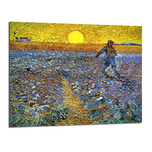 Der Sämann im Feld von Vincent Van Gogh Ölgemälde kunstdruck auf leinwand XXL Modernes Poster Wandkunst Bild für Wohnzimmer 70x100cm Rahmenlos von GEMMII