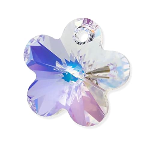 1 stk Swarovski-Elemente Anhänger - Blume (6744), Kristall AB 12 mm (SWAROVSKI ELEMENTS pendant - flower (6744), crystal AB 12 mm) von Generic