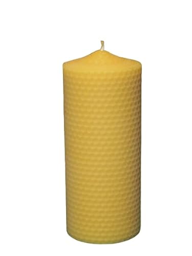5 Bienenwachskerzen 15cm h. 6,2cm D. gedreht 12,20€/St aus Wachsplatten 15/3 Imker Imkerei Bienenwachs Kerze candle beewax von Generisch