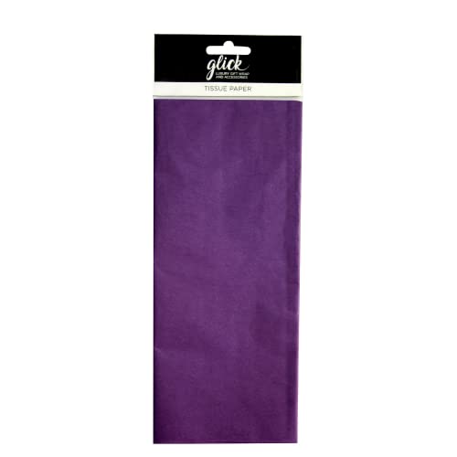 Glick Seidenpapier, 4 Bögen violettes Seidenpapier, jedes Blatt 750 mm x 500 mm, Seidenpapier in Lila, Violett, für Geschenkverpackungen, Kunst und Handwerk, violettes Seidenpapier von Glick