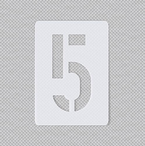 Schablone einzelne Zahl -5- Ziffernhöhe: 25cm ● Nummer für: Schilder ● Tür ● Hausnummern von HBM-Schablonenshop