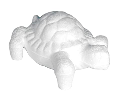 INNSPIRO A3419 Kleine Schildkröte aus Porex 13 x 6 cm. Tasche zum Aufhängen von 2 Stück. Tiere, weiß, 13x6cm von INNSPIRO