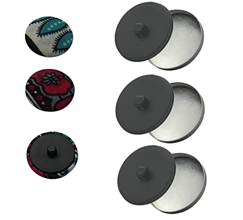 Knöpfe zum Beziehen mit Stoff - Knopfwerkzeug - Knopfrohlinge zur Herstellung von Knöpfen mit Stoff, zweiteilig (Rohlinge schwarz 20er / 12,5 mm) von ISTA TOOLS