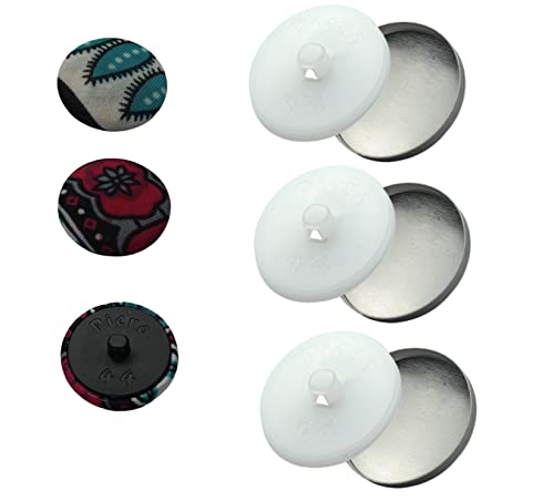 Knöpfe zum Beziehen mit Stoff - Knopfwerkzeug - Knopfrohlinge zur Herstellung von Knöpfen mit Stoff, zweiteilig (Rohlinge weiß 18er / 11 mm) von ISTA TOOLS