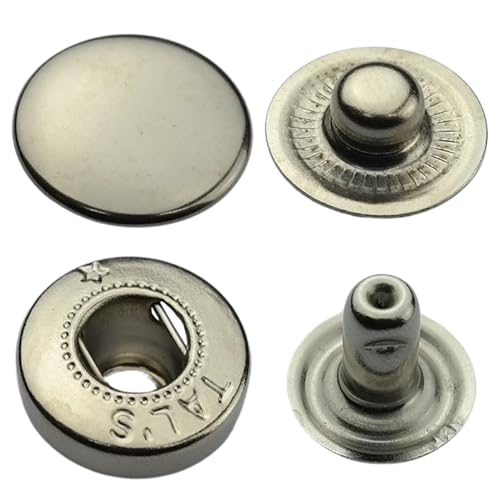 S-Feder Duckknöpfe 20 sets Knöpfe Snaps Buttons Metallknöpfe Knöpfe (15 mm) von ISTA
