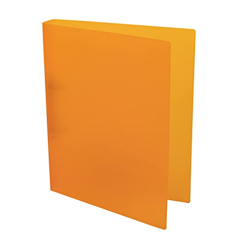 Idena 224368 - Ringbuch DIN A4, aus PP, 2 Ringe, 35 mm Rückenbreite, transluzent orange, 1 Stück von Idena
