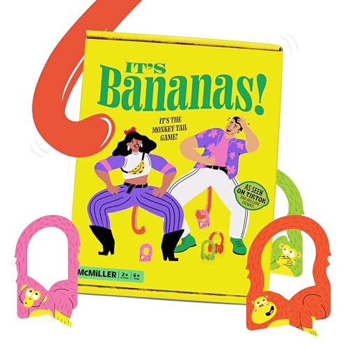 Bananas! Das Affenschwanz-Spiel - Lustiges, Spaßiges Spiel für Partys & Familie, für Kinder, Babyparty, Junggesellinnenabschied, Ostern, Scherzgeschenk für Spieleabend, Ab 6 Jahren, 2+ Spieler von MCMILLER ENTERTAINMENT