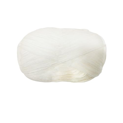 Feine Wolle (100 g - 365 Meter), Wolle zum Häkeln und Stricken, Acrylwolle, Strickwolle, Strickwolle, Strickwolle (1, Weiß) von JYC CREATIVE