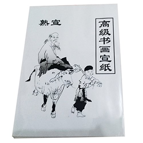 Juwaacoo -Papier, 30 Blatt, Weiß, Reispapier, chinesische Malerei und Kalligraphie, 36 x 25 cm von Juwaacoo