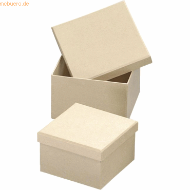 Knorr prandell Pappboxen-Set 11,5x11,5x7cm natur / 10x10x8cm natur von Knorr prandell