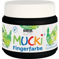 MUCKI Fingerfarbe, 150 ml - Schwarz von Schwarz