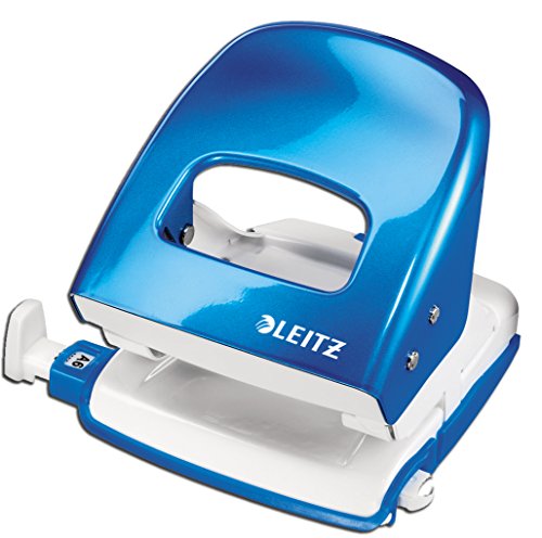 Leitz 5008 NeXXt Series Bürolocher, Metall, bis zu 30 Blatt (blau metallic) von Leitz
