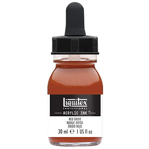 Liquitex 4260335 flüssige Professional Acrylfarben - Ink, Tusche, 30 ml, hochpigmentierte Airbrushfarbe, oxidrot von Liquitex